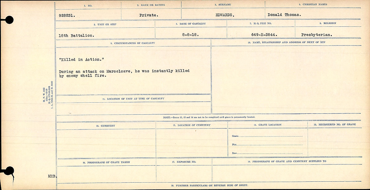 Circumstances of death registers