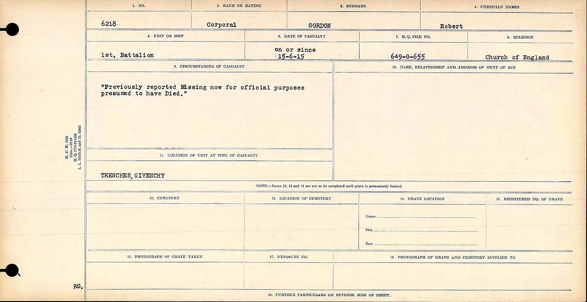 Circumstances of death registers