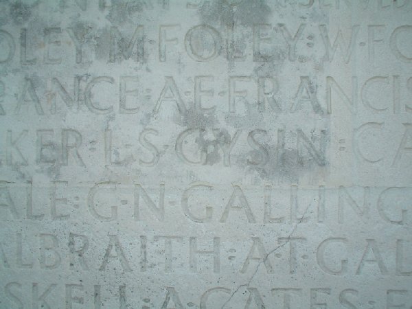 Inscription on Vimy Memorial
