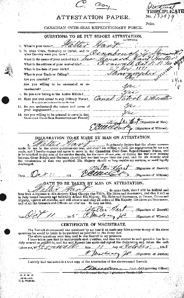 Attestation Paper (page 1)