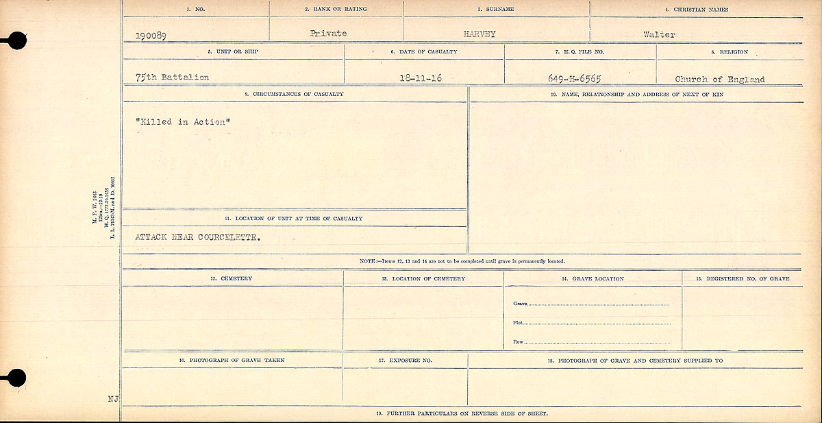 Circumstances of death registers