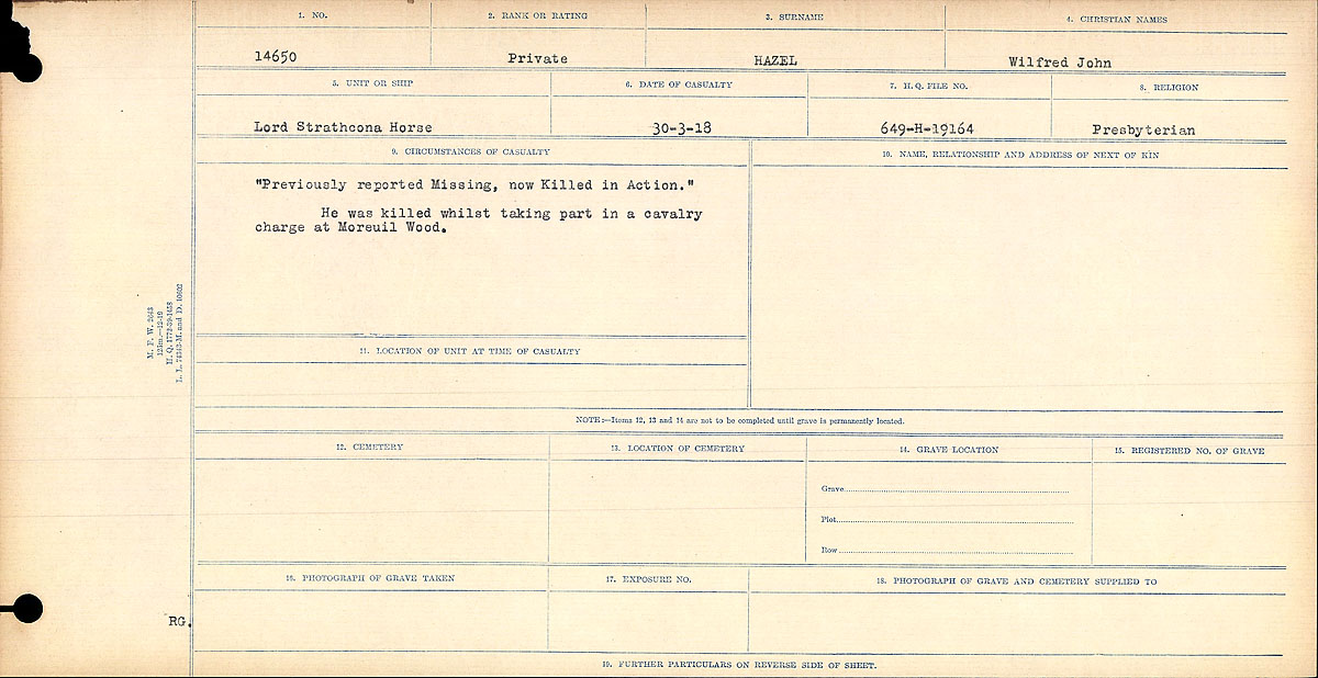 Circumstances of death registers