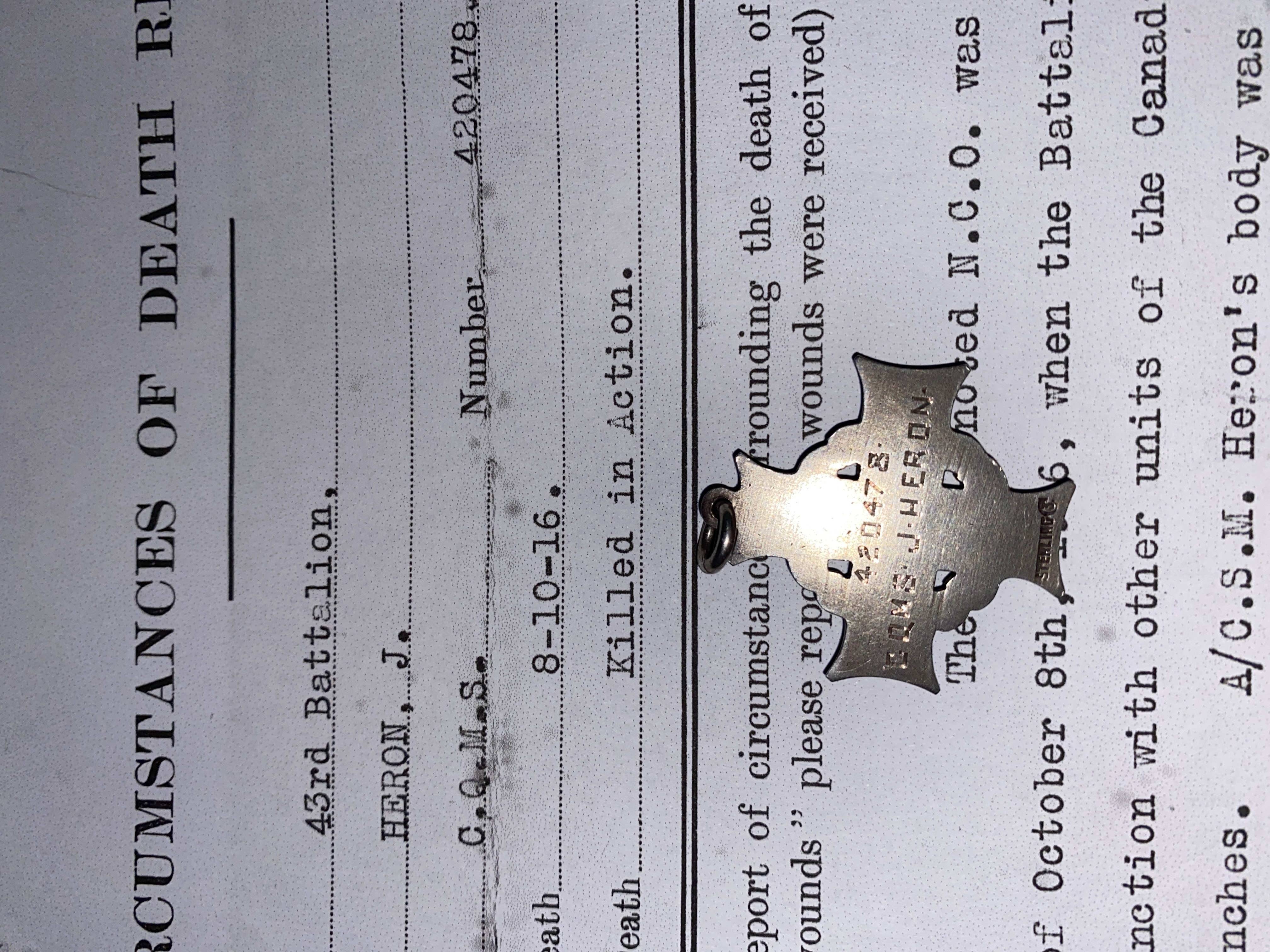 Circumstances of death