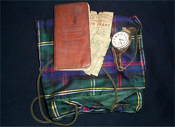 Diary, watch and kit.