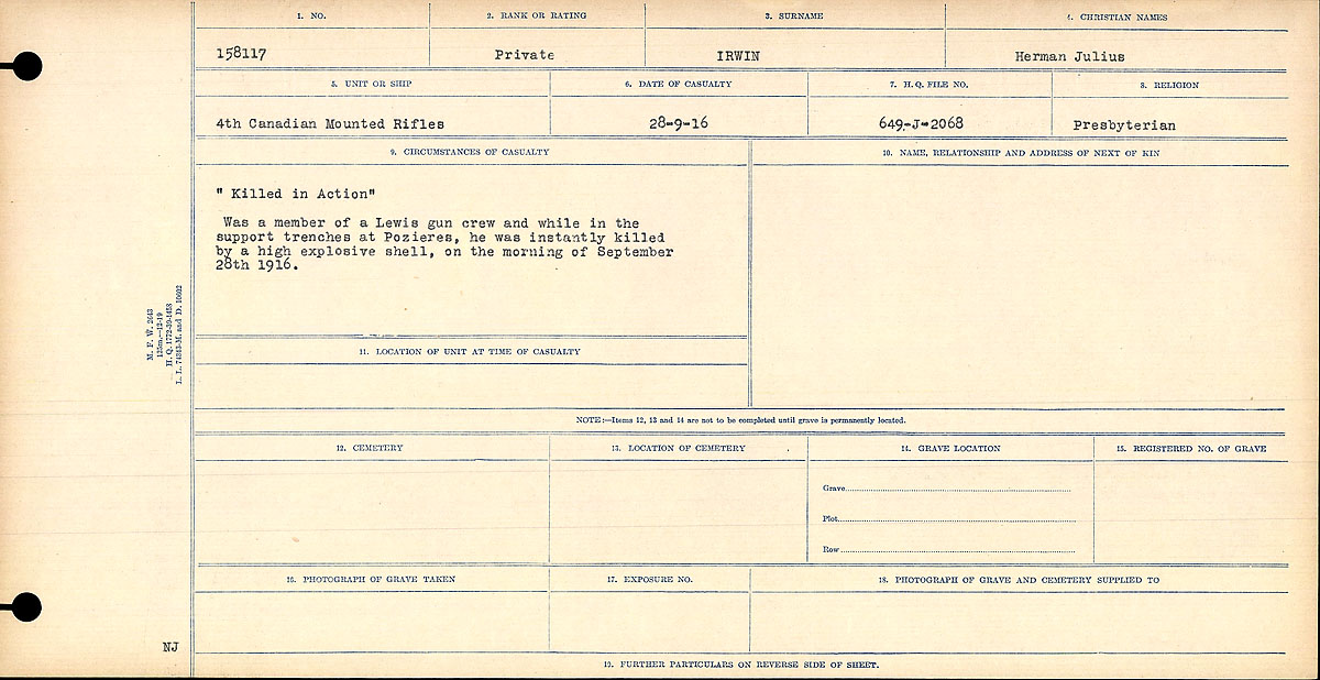 Circumstances of death registers
