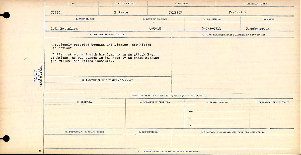 Circumstances of death registers