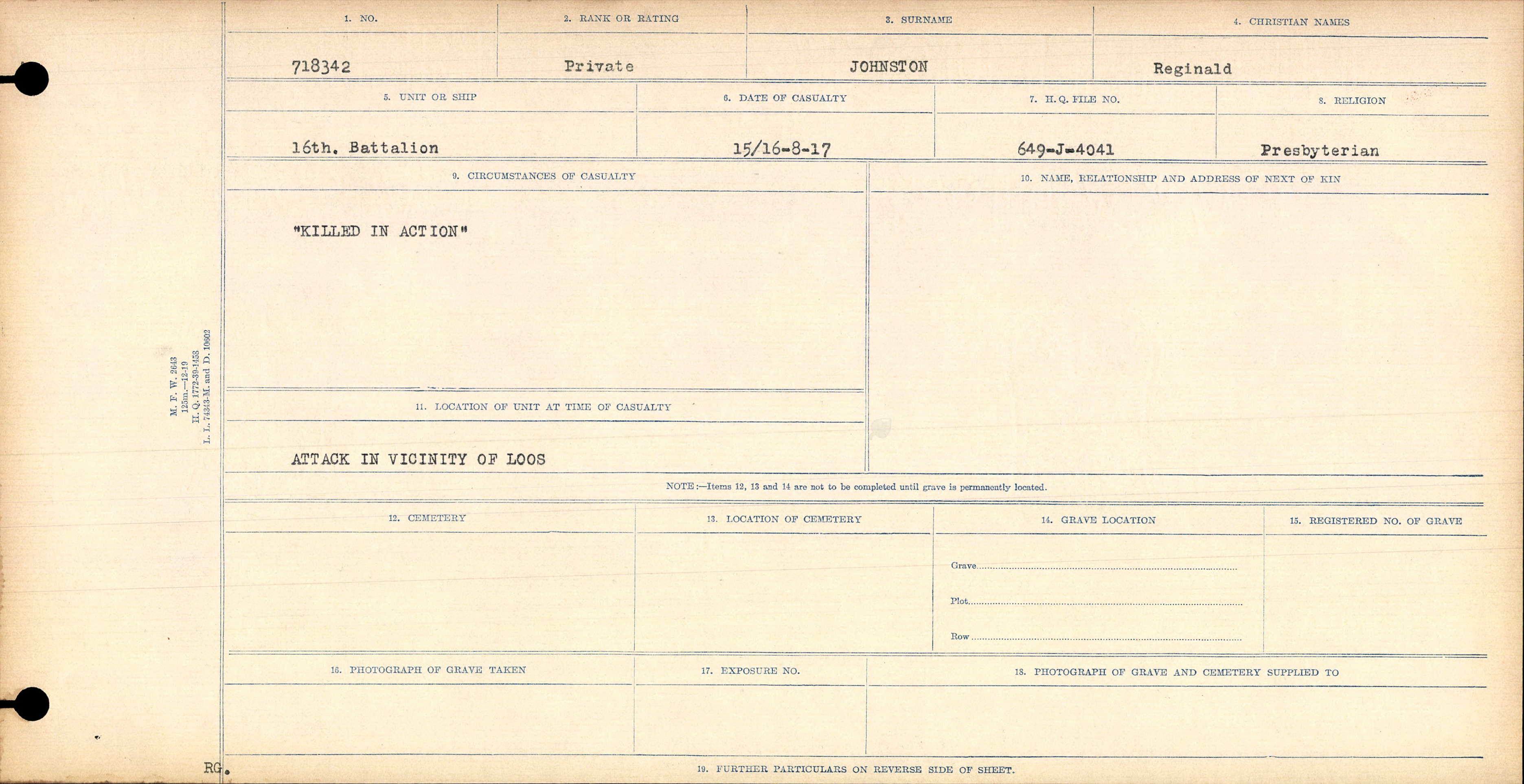 Circumstances of Death Registers