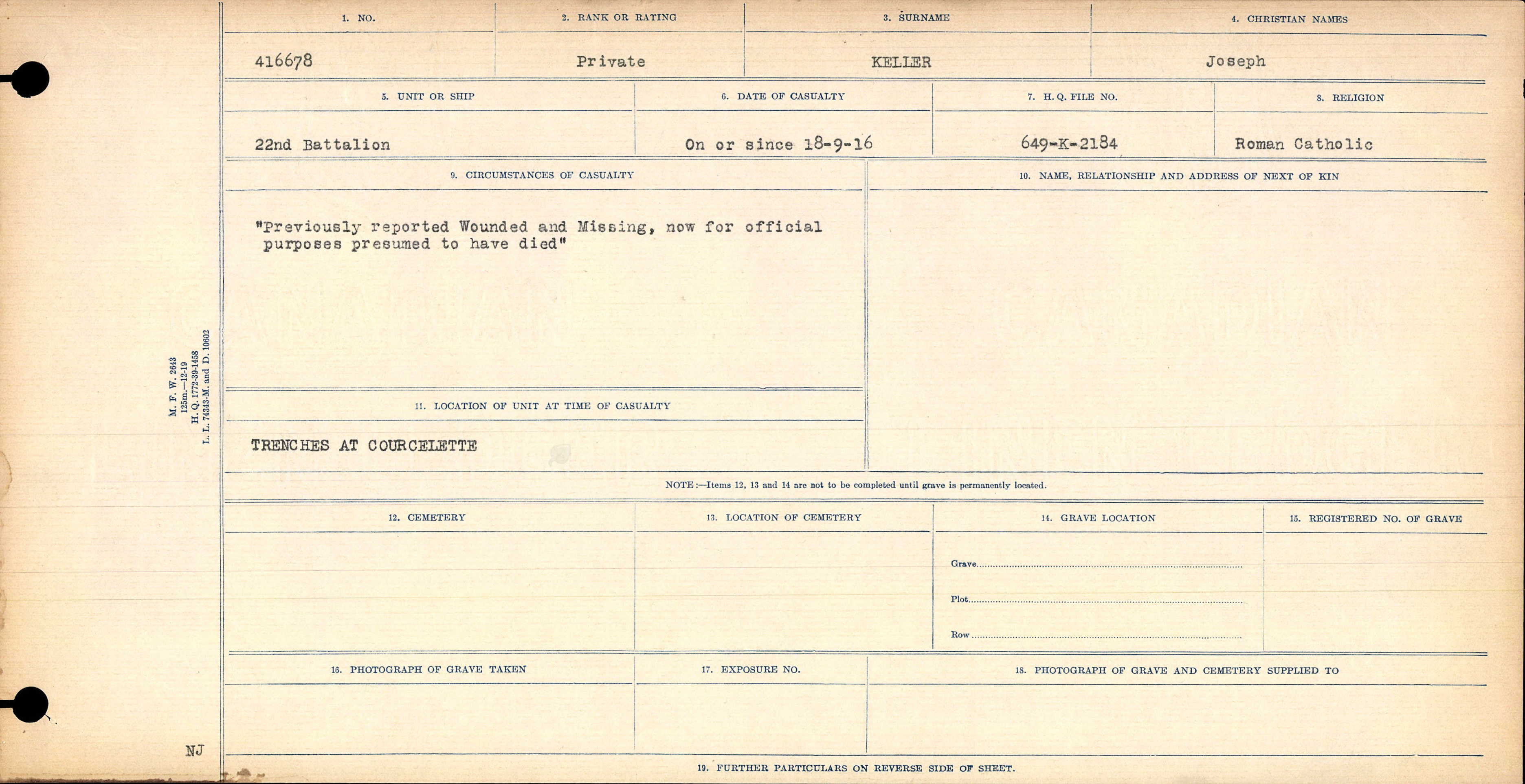Circumstances of death registers