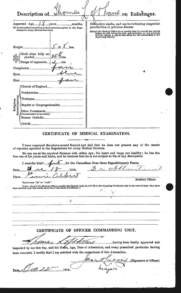 Attestation Papers (Reverse)