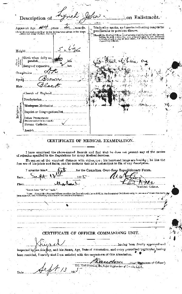 Attestation Papers (Reverse)