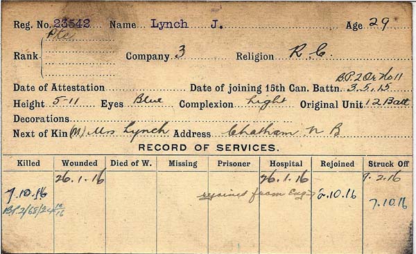 Record of Service