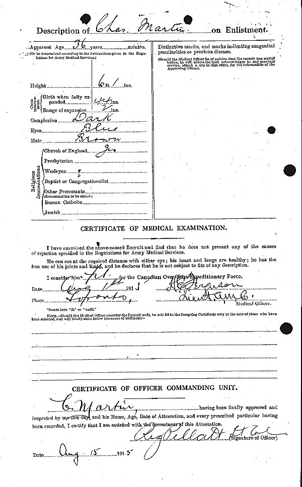 Attestation Papers (Reverse)