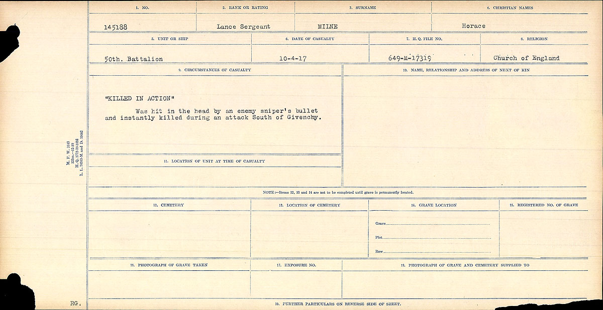 Circumstances of death registers