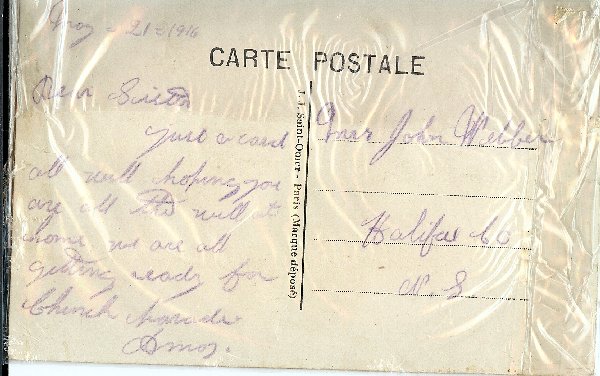 Back of Post Card