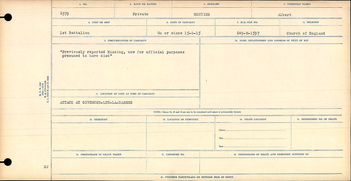 Circumstances of death registers