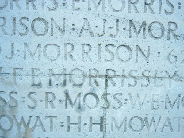 Inscription on the Vimy memorial