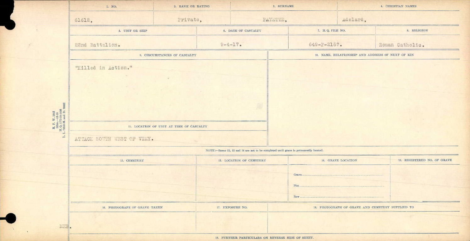 Circumstances of death registers
