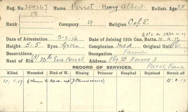 Record of Service