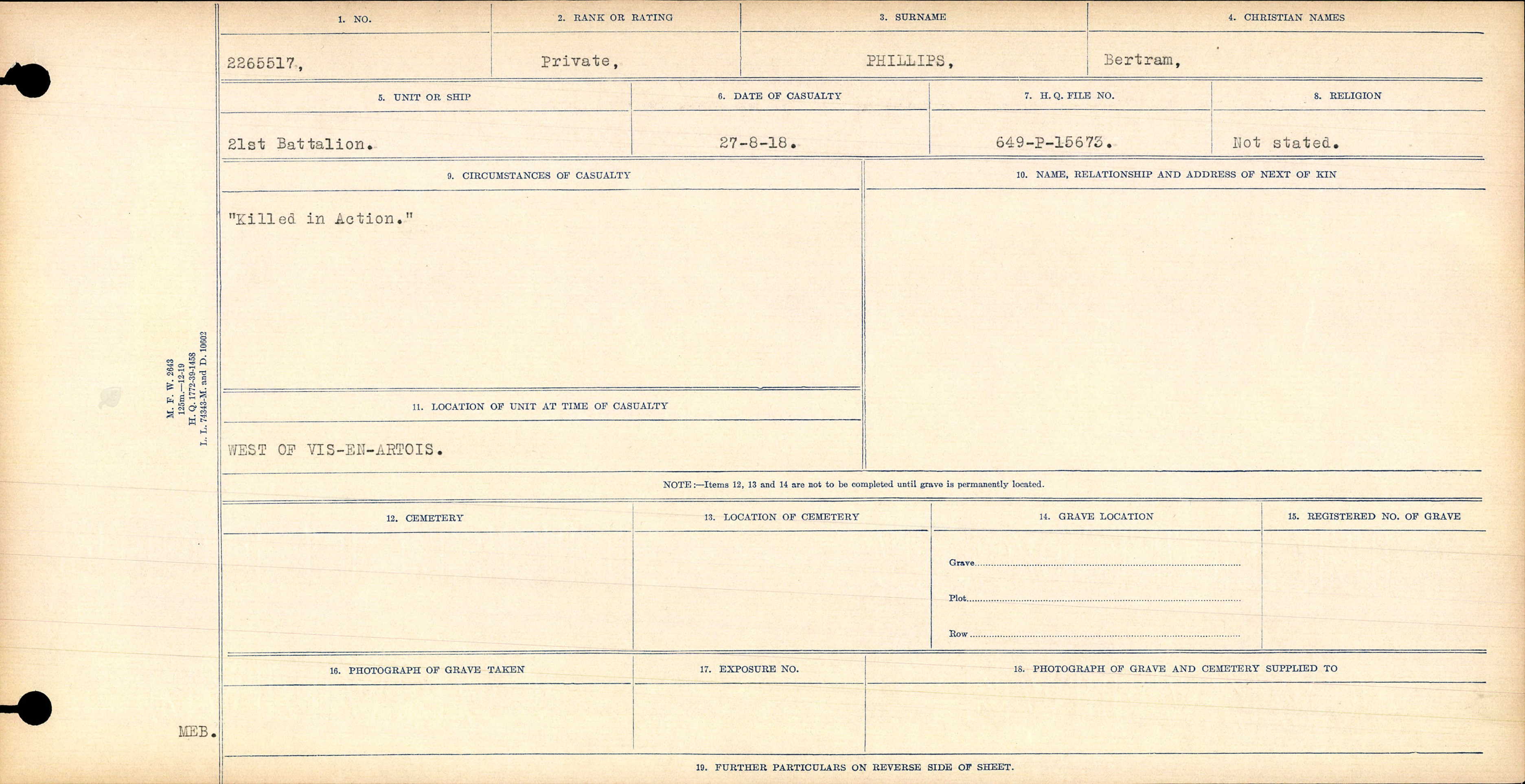Circumstances of death registers
