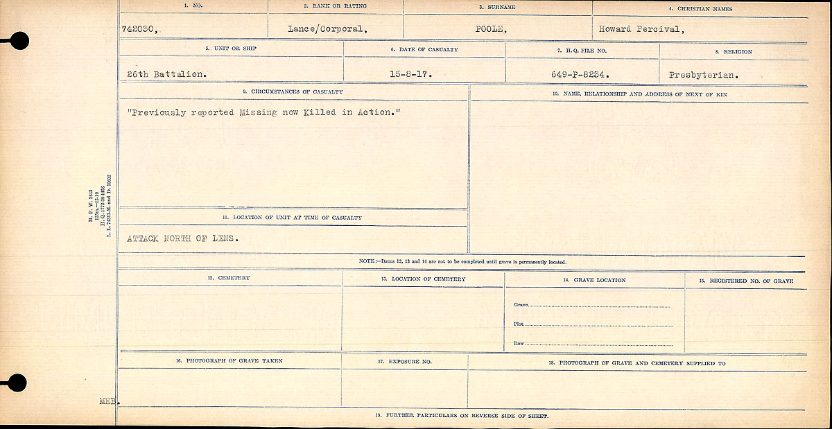Circumstances of death registers