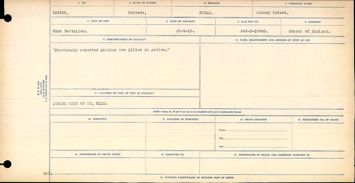Circumstances of death registers