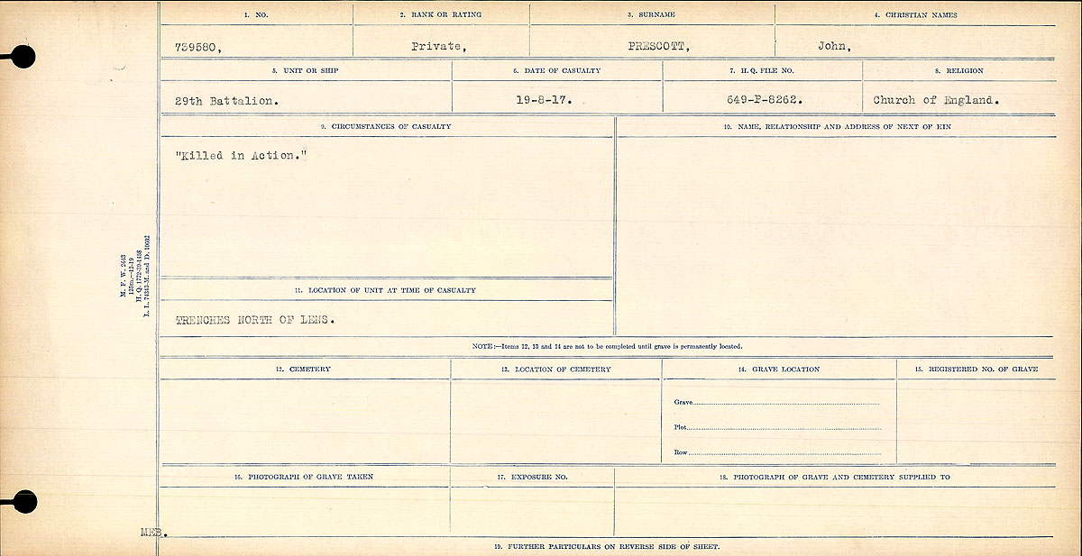 Circumstances of death registers