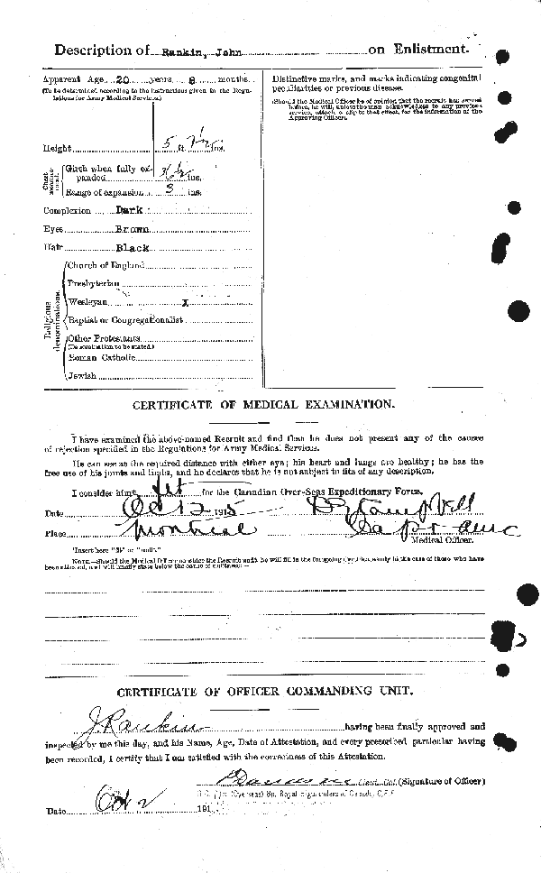 Attestation Papers (Reverse)