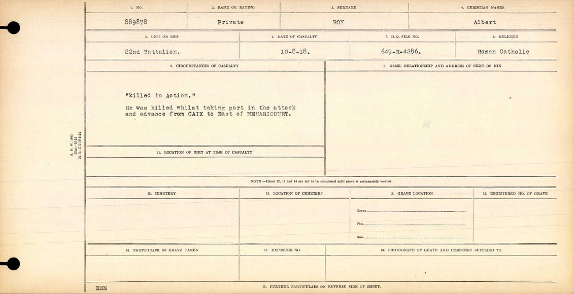 Circumstances of death registers