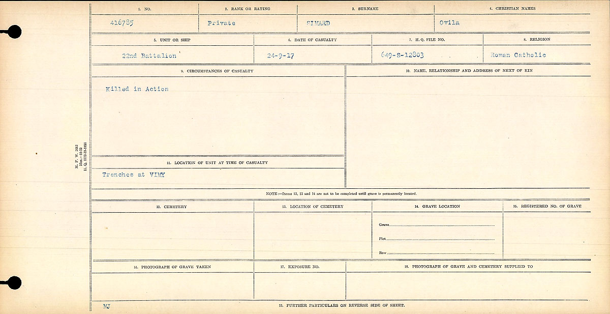 Circumstances of death registers
