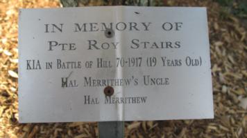 Memorial tree plaque