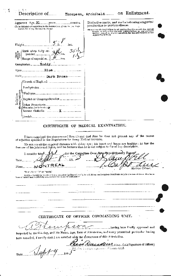 Attestation Papers (Reverse)