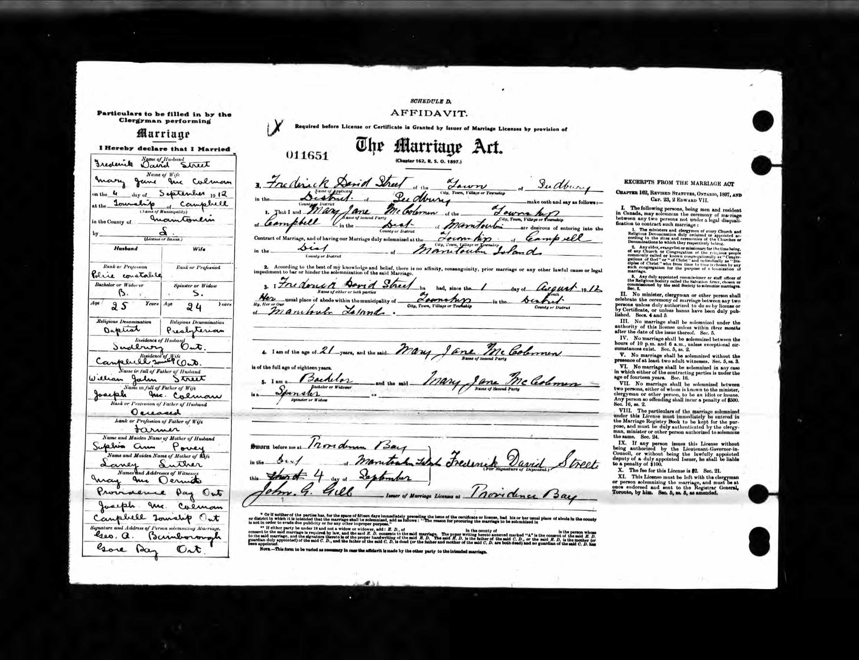 Marriage Certificate