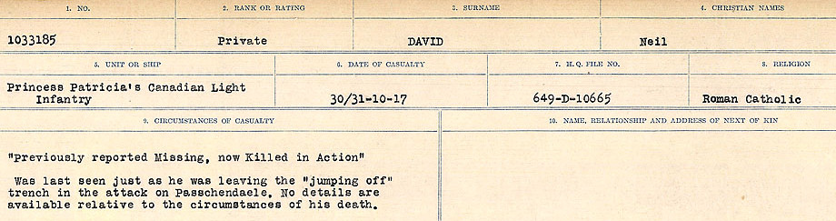 Circumstances of death registers