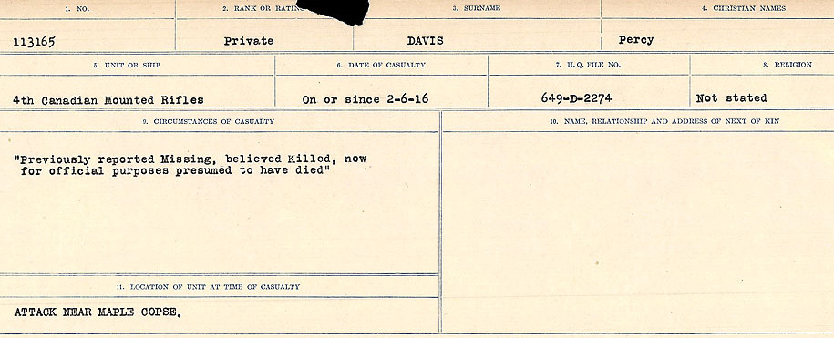 Circumstances of death registers