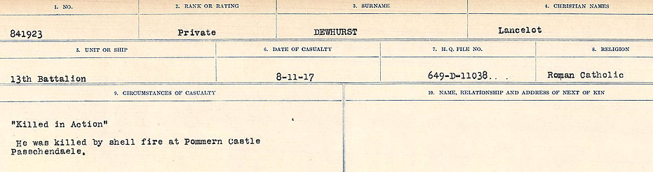 Circumstances of death registers