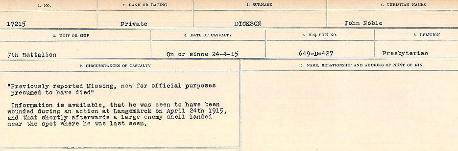 Circumstances of death registers