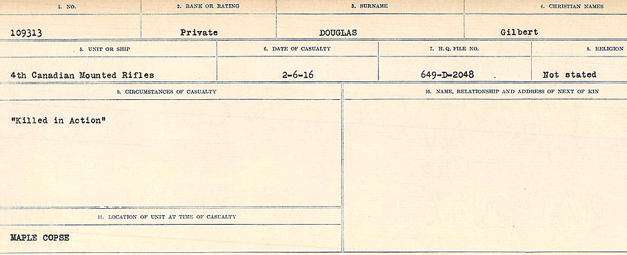 Circumstances of death registers