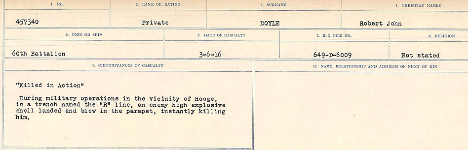 Circumstances of death registers