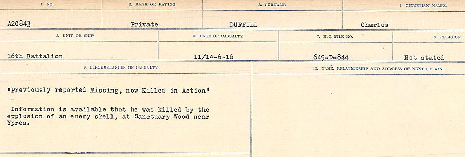 Circumstances of death registers