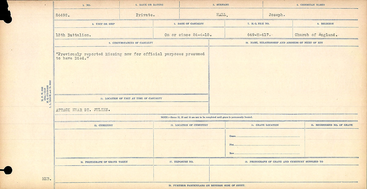 Circumstances of death registers