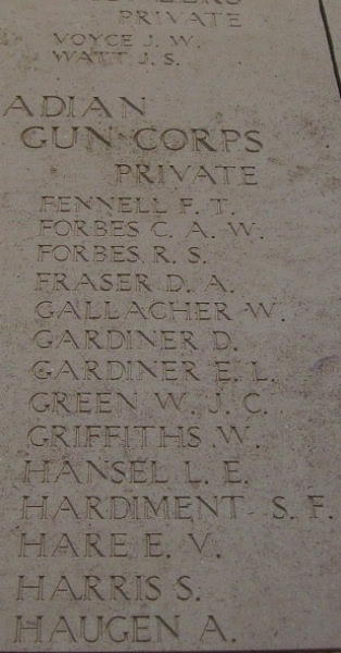 Inscription on Menin Gate