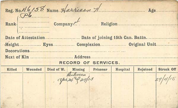 Record of Service