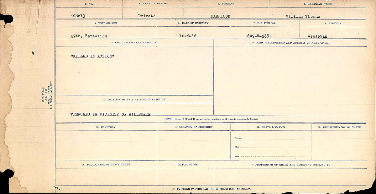 Circumstances of death registers