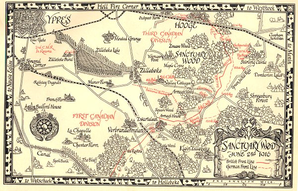 Map of Sanctuary Wood