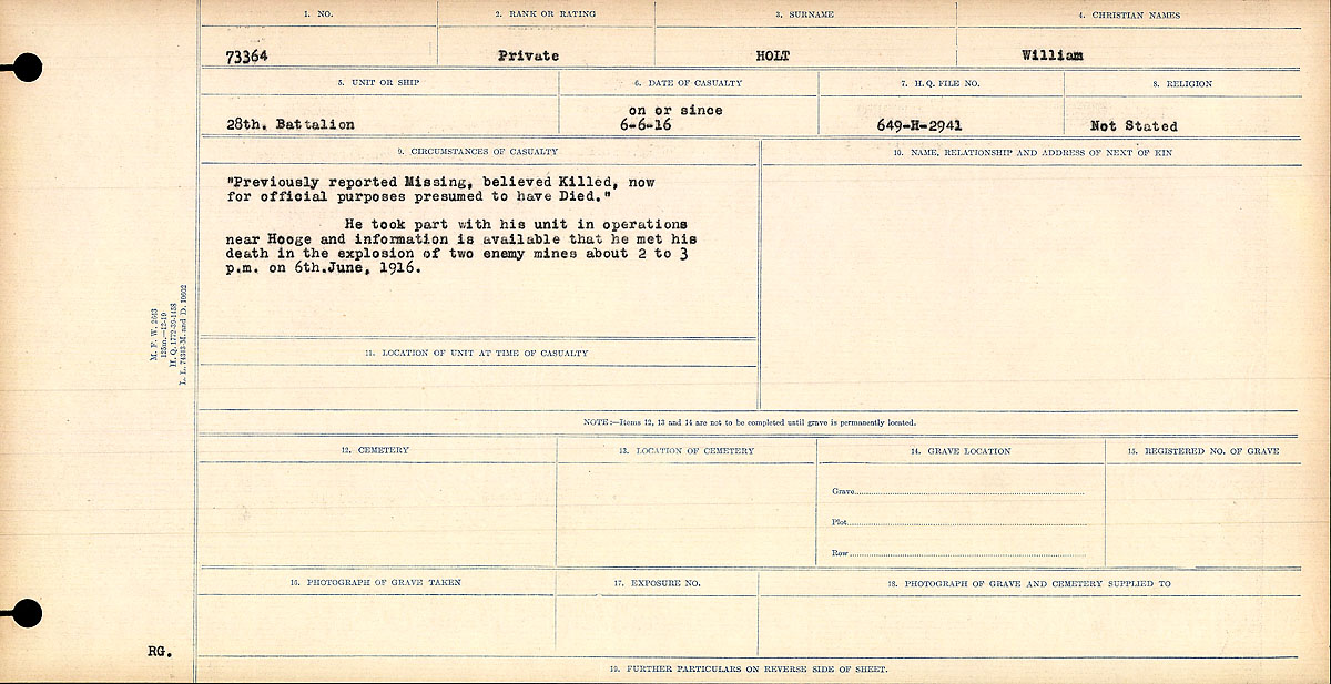 Circumstances of death registers