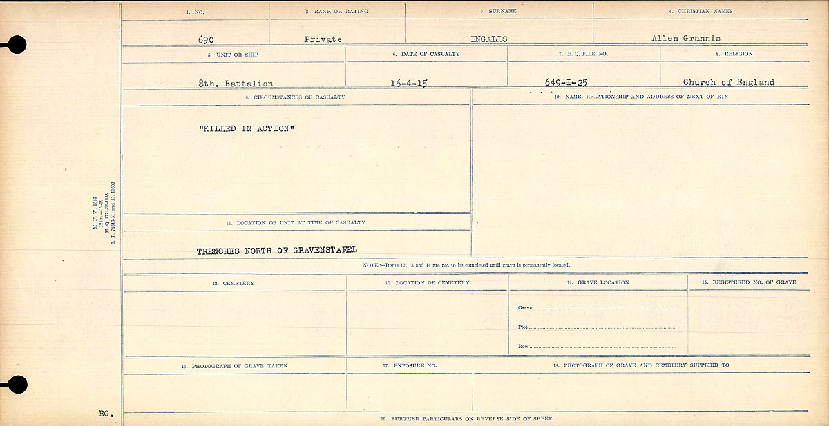 Circumstances of death registers