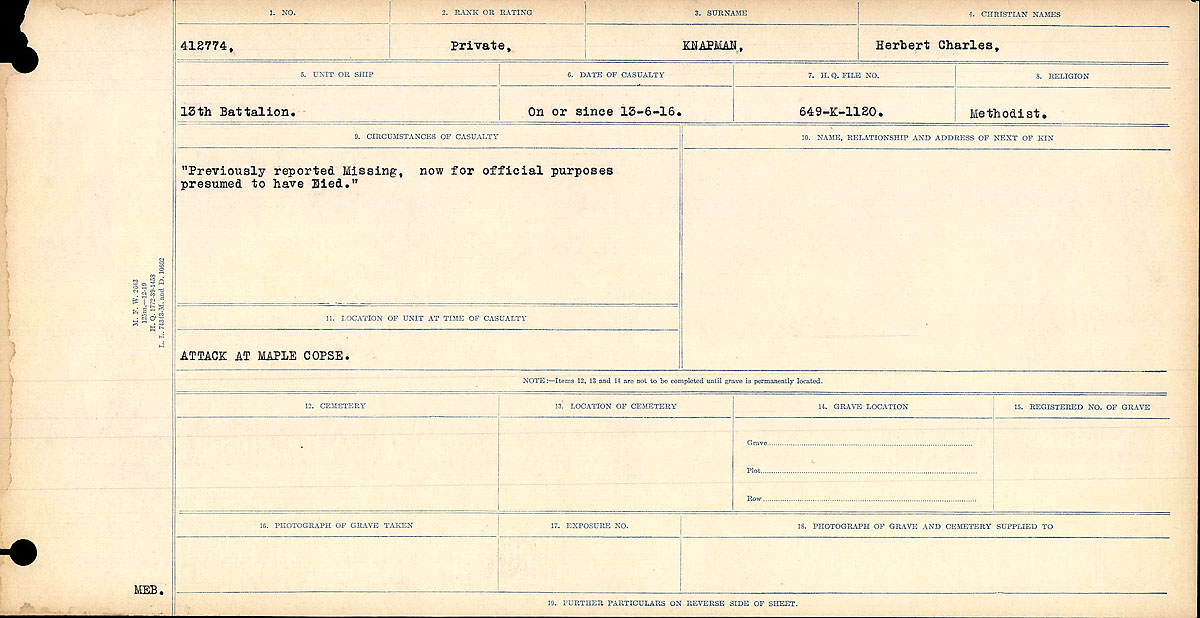 Circumstances of death registers
