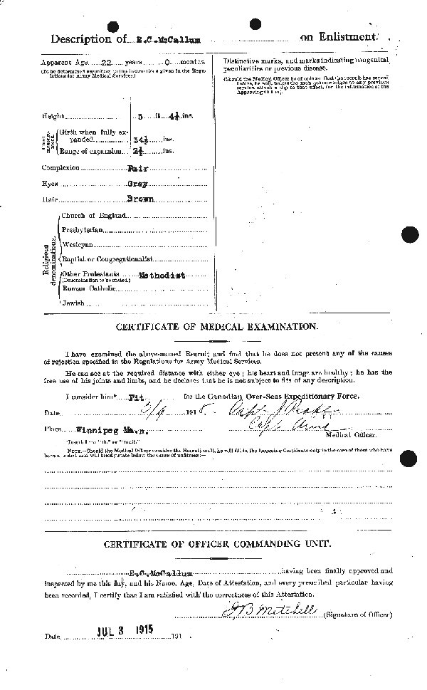 Attestation Papers (Reverse)