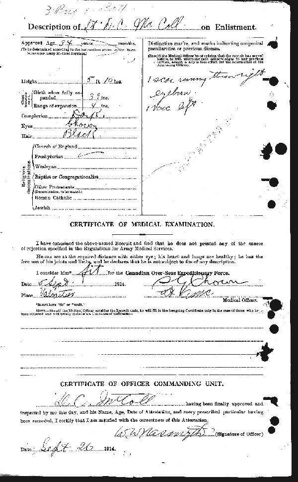 Attestation Papers (Reverse)