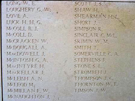 Inscription on Menin Gate